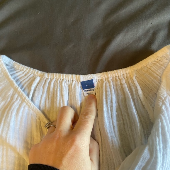 2- poet/boho top. 1-white 1-black - Picture 2 of 4